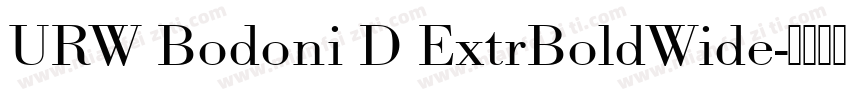 URW Bodoni D ExtrBoldWide字体转换